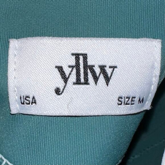 Yllw The Label Breathe Green Short Onesie Romper Size Medium - Picture 3 of 16